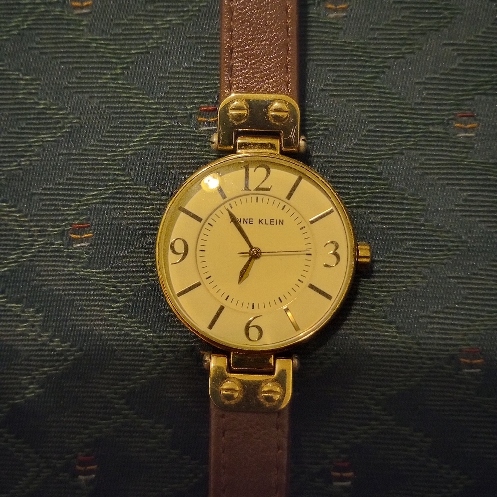 Anne Klein Leather Band Watch